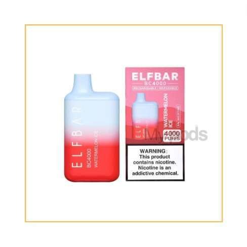 Elf Bar 4000 Puffs Watermelon Ice Descartável Original