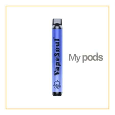 Vapesoul 1000 puffs, Blueberry Ice, Descartável, 5%, Pod