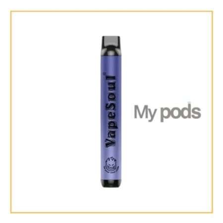 Vapesoul 1000 puffs, Blueberry Raspberry, Descartável, 5%, Pod